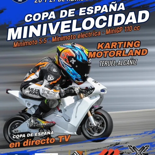 Llegan las motos a MotorLand Aragón con la Copa de España de MiniVelocidad el 26 y 27 de abril Llegan las motos a MotorLand Aragón con la Copa de España de MiniVelocidad el 26 y 27 de abril